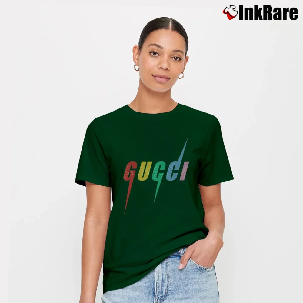 Women’s Gucci Logo Graphic Signature T-Shirt in forest green | Soft, Flattering Fit