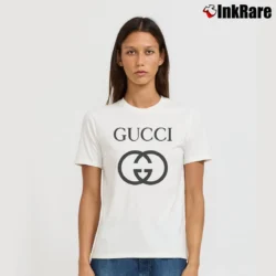 Women’s Gucci Logo Print Signature T-Shirt in white | Soft, Flattering Fit