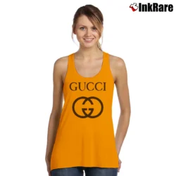 Women’s Gucci Logo Print Tank Top in orange | Lightweight, Movement-Friendly