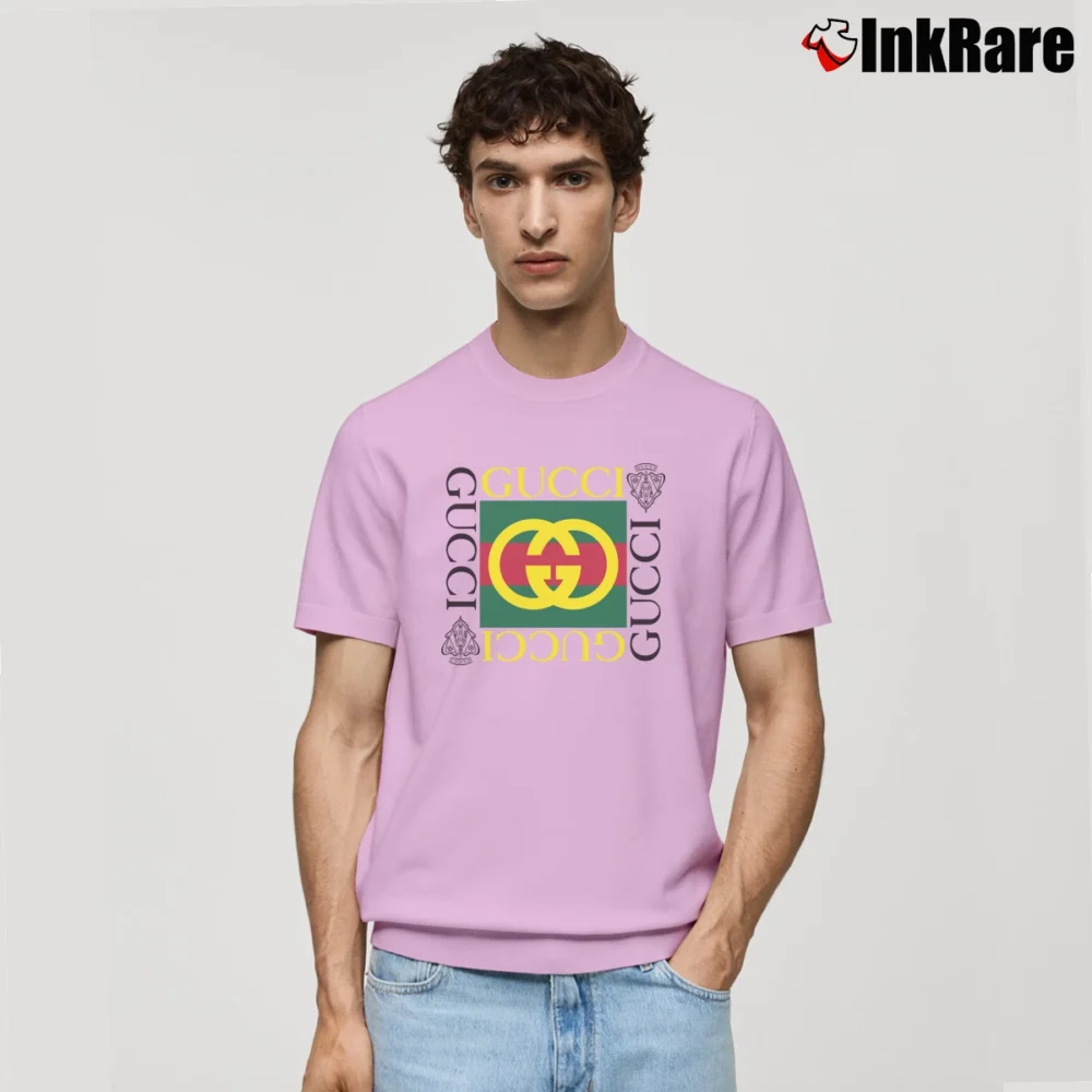 Men’s Gucci Logo Classic T-Shirt in light pink | Soft, Breathable Everyday Wear