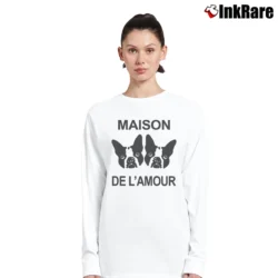 Women’s Gucci Maison De L'amour Logo Long-Sleeve Top in white | Sleek, Versatile, All-Season