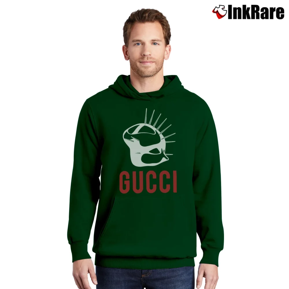 Men’s Gucci Manifesto Overd Black Fashion Pullover Hoodie in forest green | Cozy, Durable, Modern Fit
