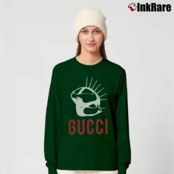 Women’s Gucci Manifesto Overd Black Fashion Long-Sleeve Top in forest green | Sleek, Versatile, All-Season