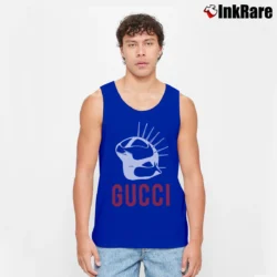 Men’s Gucci Manifesto Overd Black Fashion Tank Top in royal blue | Breathable, Active-Friendly Design