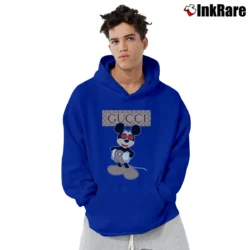 Men’s Gucci Mickey Mouse Custom Fashion Pullover Hoodie in royal blue | Cozy, Durable, Modern Fit
