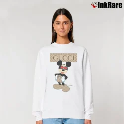 Women’s Gucci Mickey Mouse Custom Fashion Relaxed Sweatshirt in white | Soft, Laid-Back Vibe
