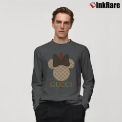 Men’s Gucci Mickey Mouse Family Vacation Trending Long-Sleeve Shirt in charcoal | Sleek, Lightweight, Year-Round Wear