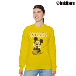 Women’s Gucci Mickey Mouse Fashion Relaxed Sweatshirt in yellow | Soft, Laid-Back Vibe