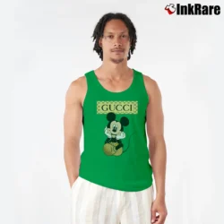 Men’s Gucci Mickey Mouse Fashion Tank Top in irish green | Breathable, Active-Friendly Design