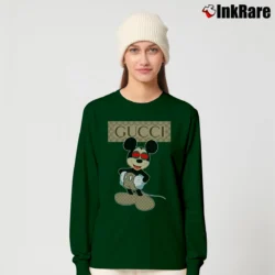 Women’s Gucci Mickey Mouse Long-Sleeve Top in forest green | Sleek, Versatile, All-Season