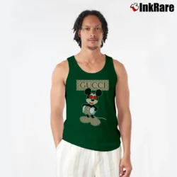 Men’s Gucci Mickey Mouse Tank Top in forest green | Breathable, Active-Friendly Design