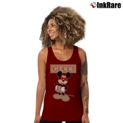 Women’s Gucci Mickey Mouse Tank Top in maroon | Lightweight, Movement-Friendly