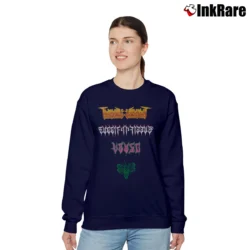 Women’s Gucci Printed Graphic Relaxed Sweatshirt in navy | Soft, Laid-Back Vibe