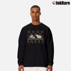 Men’s Gucci Snoopy Parody Long-Sleeve Shirt in black | Sleek, Lightweight, Year-Round Wear