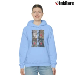 Women’s Gucci Tiger Print Fashion Cozy Hoodie in light blue | Warm, Structured, Stylish