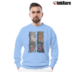Men’s Gucci Tiger Print Fashion Crewneck Sweatshirt in light blue | Cozy Fabric, Clean Style