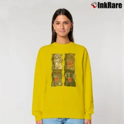 Women’s Gucci Tiger Print Fashion Relaxed Sweatshirt in yellow | Soft, Laid-Back Vibe
