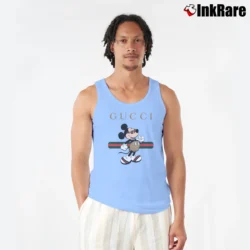 Men’s Gucci Vector Mickey Mouse Graphic Tank Top in light blue | Breathable, Active-Friendly Design