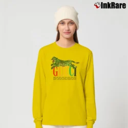 Women’s Gucci With Tiger And Cities Graphic Long-Sleeve Top in yellow | Sleek, Versatile, All-Season