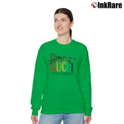 Women’s Gucci With Tiger And Cities Graphic Relaxed Sweatshirt in irish green | Soft, Laid-Back Vibe