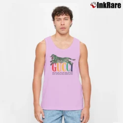Men’s Gucci With Tiger And Cities Graphic Tank Top in light pink | Breathable, Active-Friendly Design