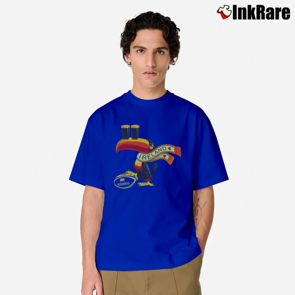 Men’s Guinness Irish Rugby Toucan Beer Fan Classic T-Shirt in royal blue | Soft, Breathable Everyday Wear