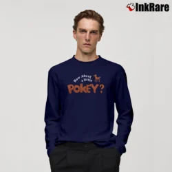 Men’s Gumby Pokey Ringer Cartoon Long-Sleeve Shirt in navy | Sleek, Lightweight, Year-Round Wear