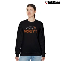 Women’s Gumby Pokey Ringer Cartoon Relaxed Sweatshirt in black | Soft, Laid-Back Vibe