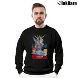 Men’s Gundam Char's Counterattack Mecha Crewneck Sweatshirt in black | Cozy Fabric, Clean Style