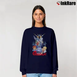 Women’s Gundam Char's Counterattack Mecha Relaxed Sweatshirt in navy | Soft, Laid-Back Vibe