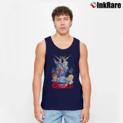Men’s Gundam Char's Counterattack Mecha Tank Top in navy | Breathable, Active-Friendly Design