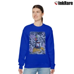 Women’s Gundam Classic Anime Mecha Robot Relaxed Sweatshirt in royal blue | Soft, Laid-Back Vibe
