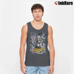 Men’s Gundam Classic Anime Mecha Robot Tank Top in charcoal | Breathable, Active-Friendly Design