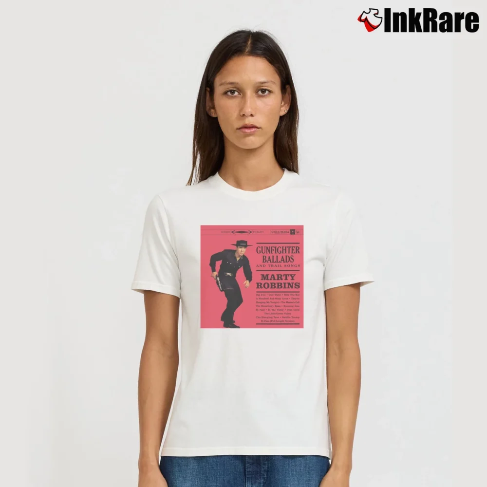 Women’s gunfighter ballads and trail songs T-Shirt in white | Soft, Flattering Fit