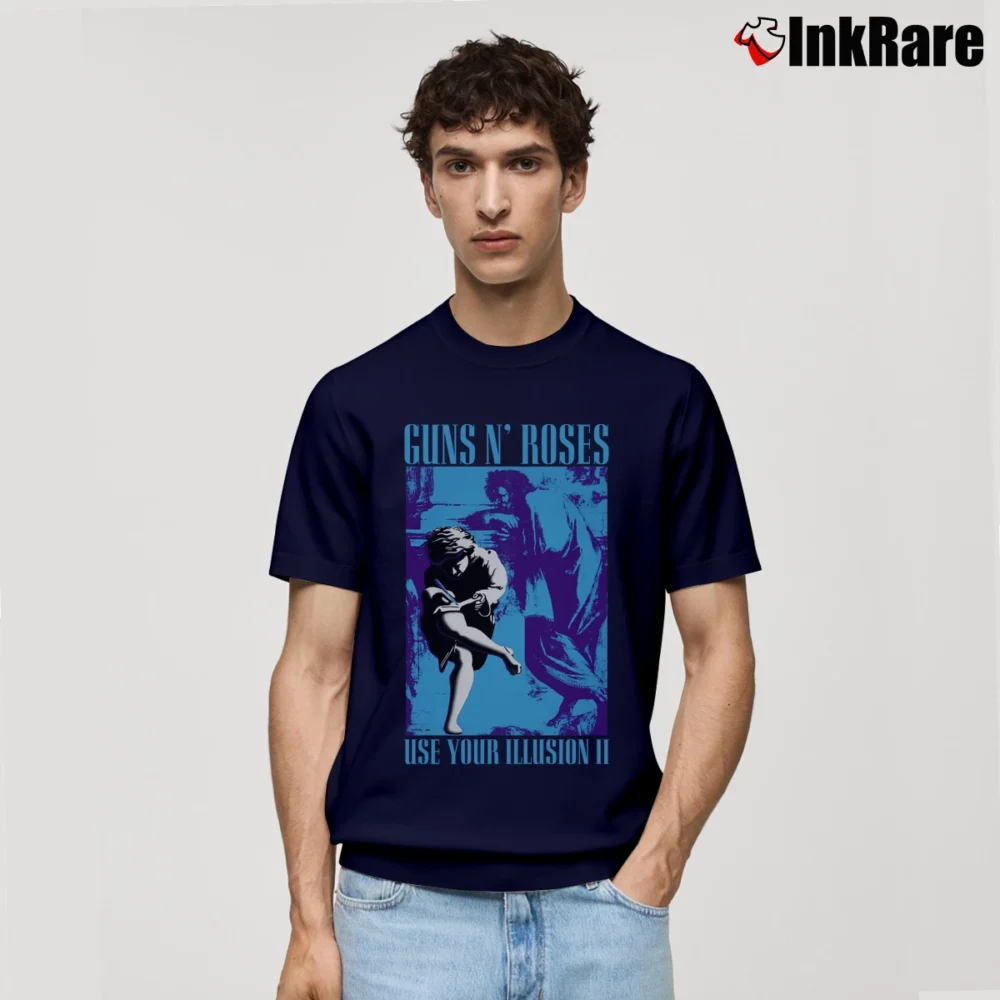 Men’s Guns N' Roses Use Your Illusion Ii Rock Classic T-Shirt in navy | Soft, Breathable Everyday Wear