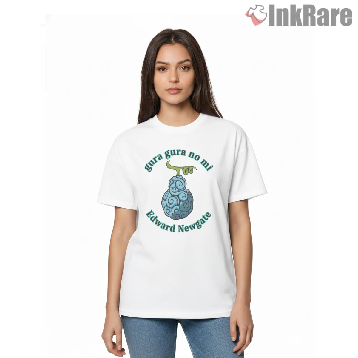 Gura Gura Devil Fruit Power Anime Short Sleeve White Gura Gura Devil Fruit Power Anime Shirt on white short sleeve shirt for women graphic tee