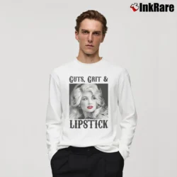 Men’s Guts Grits And Lipstick Statement Long-Sleeve Shirt in white | Sleek, Lightweight, Year-Round Wear