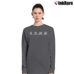 Women’s Gwen Stefani Lamb Logo Long-Sleeve Top in charcoal | Sleek, Versatile, All-Season