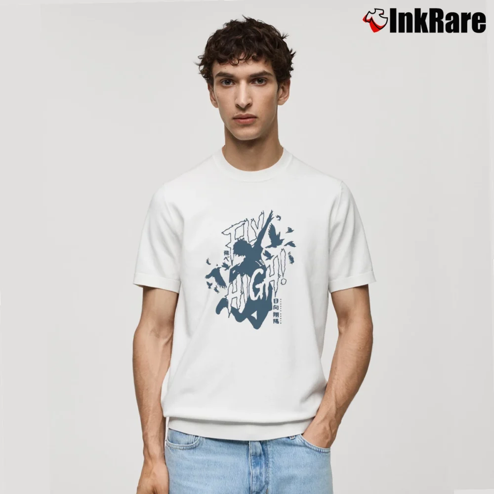 Men’s Haikyuu Fly High Classic T-Shirt in white | Soft, Breathable Everyday Wear