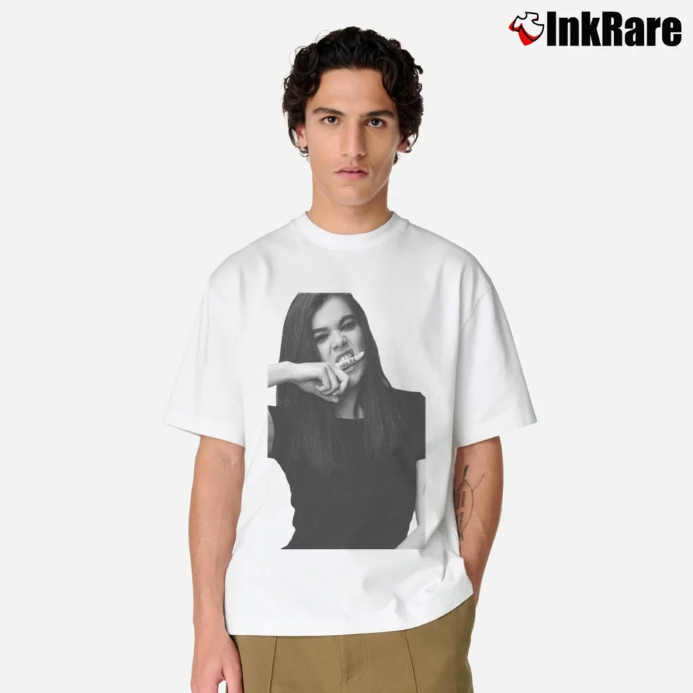 Men’s Hailee Steinfeld Star Model Classic T-Shirt in white | Soft, Breathable Everyday Wear