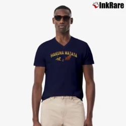 Men’s Hakuna Matata Spirit The Lion King V-Neck Tee in navy | Sharp, Breathable, Everyday Staple
