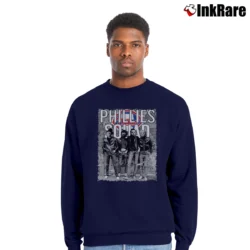 Men’s Halloween Phillies Horror Movie Squad Fan Crewneck Sweatshirt in navy | Cozy Fabric, Clean Style