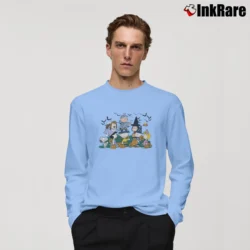 Men’s Halloween Snoopy And Friends Trick Or Treat Long-Sleeve Shirt in light blue | Sleek, Lightweight, Year-Round Wear