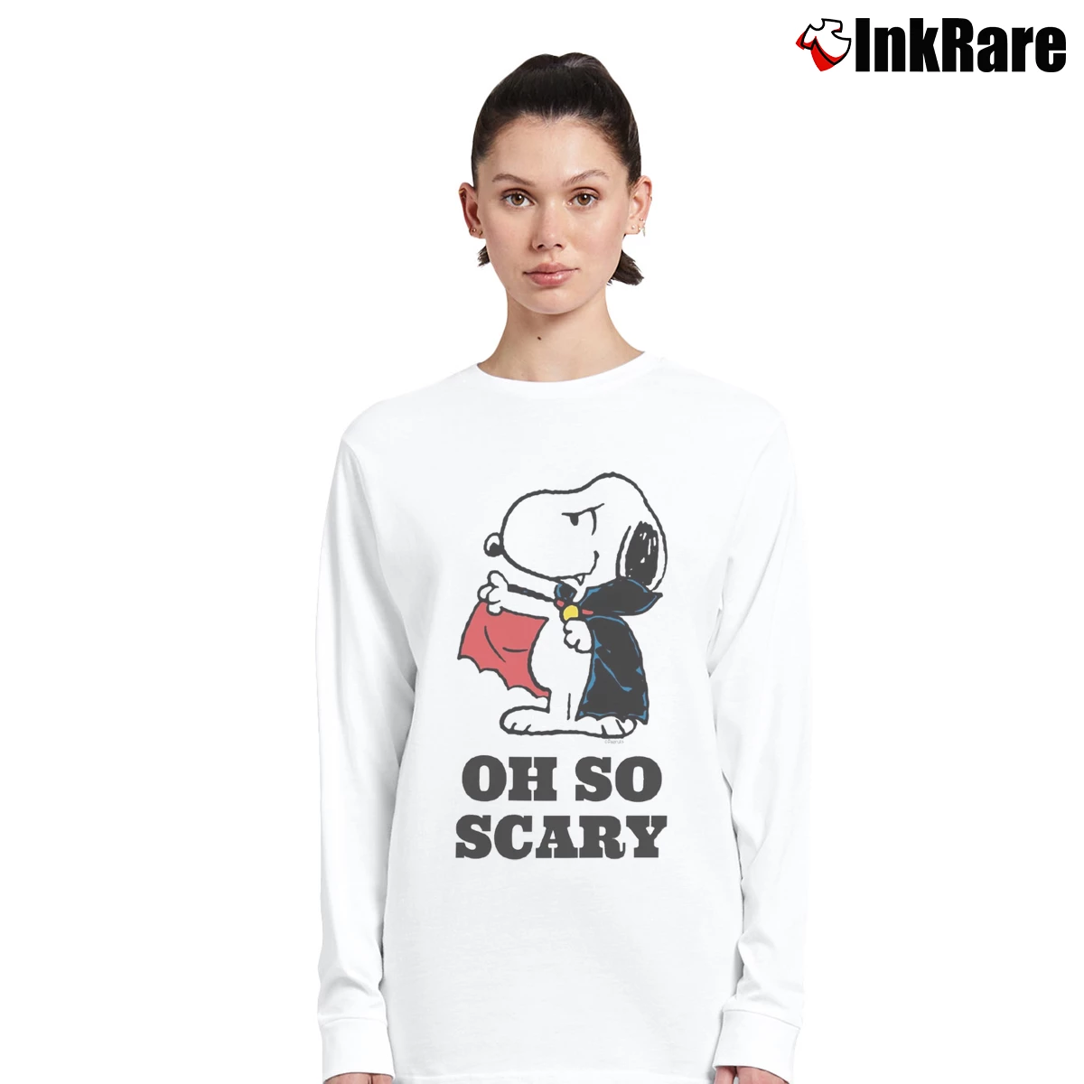 Halloween Snoopy Vampire Women’s Long-Sleeve Top in white – Effortless Layer Women’s Halloween Snoopy Vampire Long-Sleeve Top in white | Sleek, Versatile, All-Season