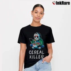 Women’s Halloween Spirit Cereal Killer Funny Character T-Shirt in black | Soft, Flattering Fit