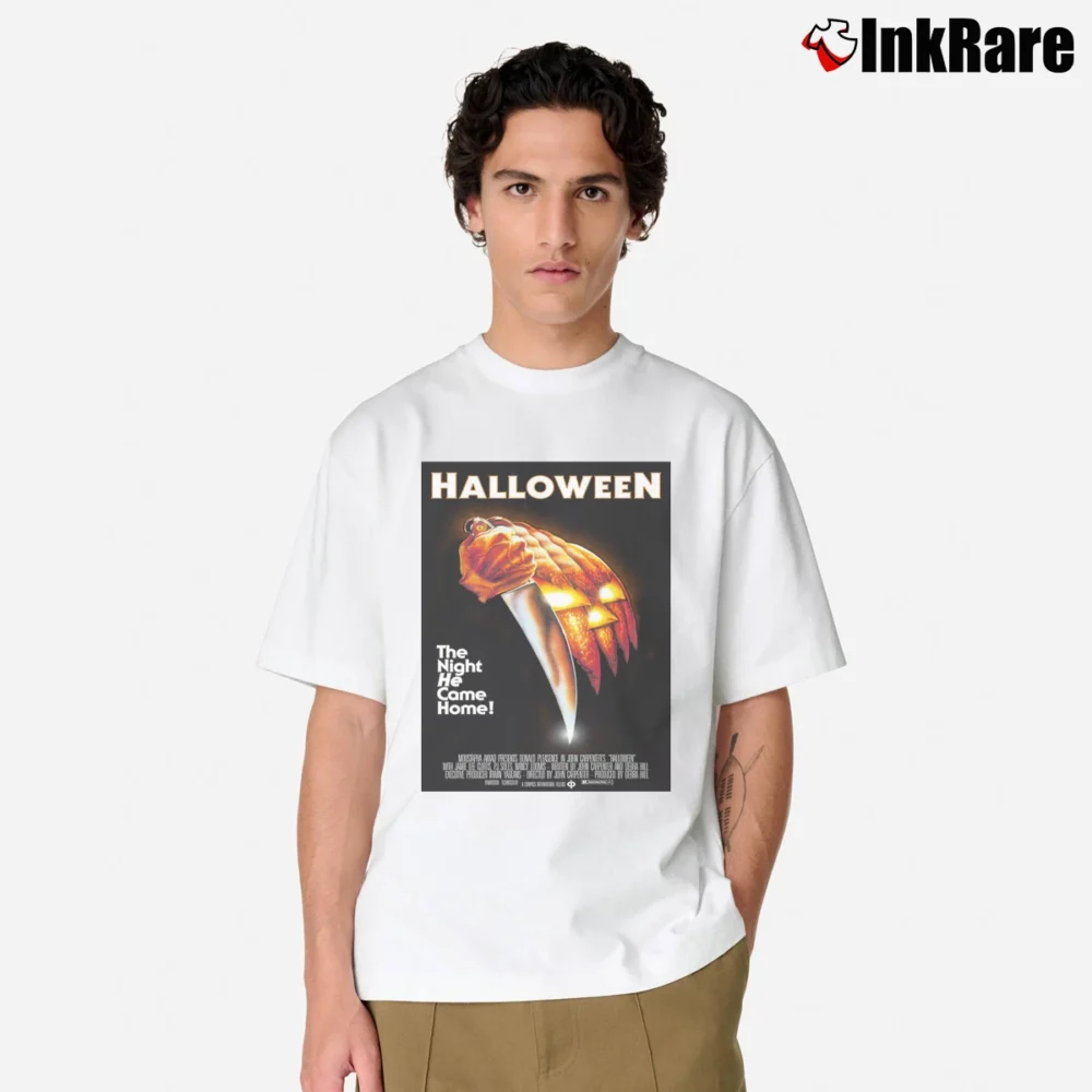 Men’s Halloween The Night He Came Home Classic T-Shirt in white | Soft, Breathable Everyday Wear