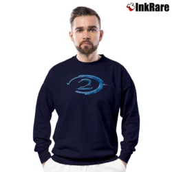 Men’s Halo 2 Logo Crewneck Sweatshirt in navy | Cozy Fabric, Clean Style