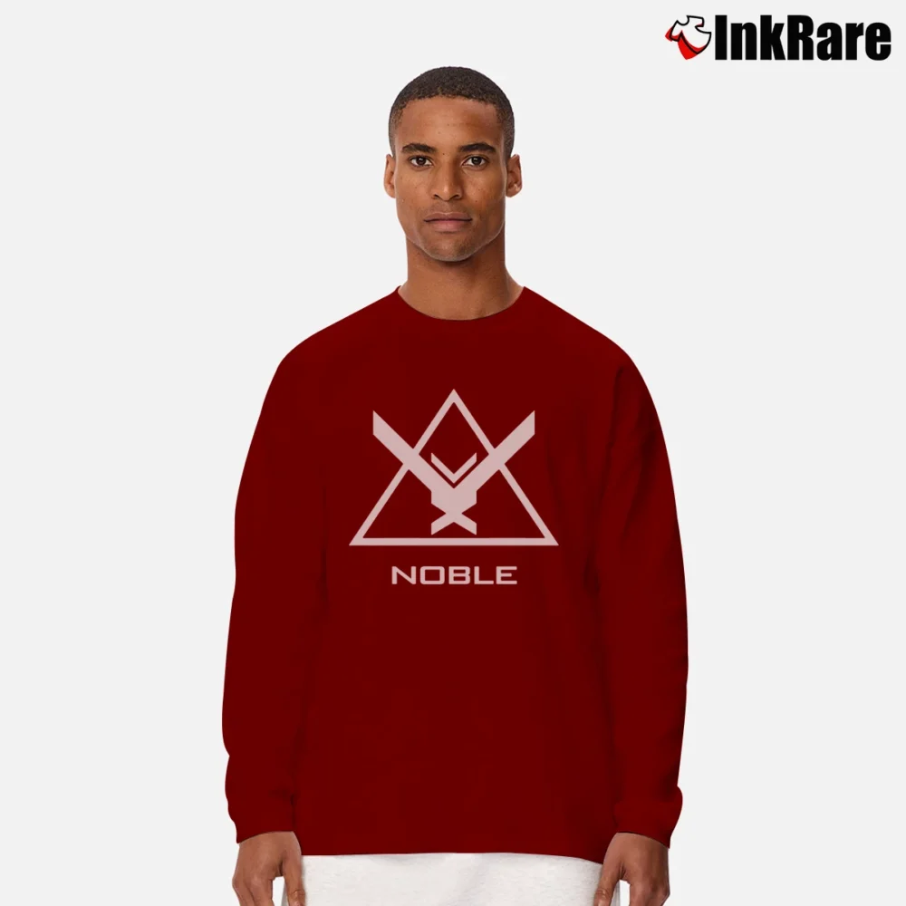Men’s Halo Noble Team Logo Long-Sleeve Shirt in maroon | Sleek, Lightweight, Year-Round Wear