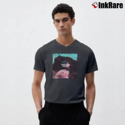 Men’s Halsey Badlands Album Graphic V-Neck Tee in charcoal | Sharp, Breathable, Everyday Staple