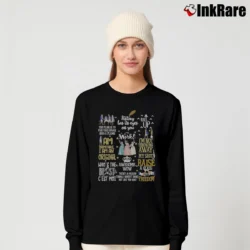 Women’s Hamilton Musical Best Quotes Long-Sleeve Top in black | Sleek, Versatile, All-Season